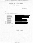 Letter Listing BALSA Members by Rick Spooner and Black American Law Students Association, Fordham University School of Law