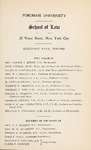 Bulletin of Information 1908-1909 by Fordham Law School
