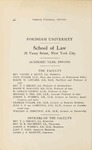 Bulletin of Information 1909-1910 by Fordham Law School