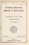 Bulletin of Information 1913-1914 by Fordham Law School
