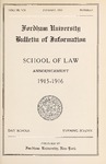 Bulletin of Information 1915-1916 by Fordham Law School