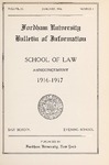 Bulletin of Information 1916-1917 by Fordham Law School