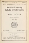 Bulletin of Information 1919-1920 by Fordham Law School