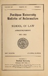 Bulletin of Information 1921-1922 by Fordham Law School