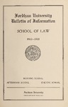 Bulletin of Information 1922-1923 by Fordham Law School