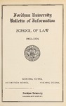Bulletin of Information 1923-1924 by Fordham Law School