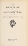 Bulletin of Information 1933-1934