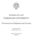 Commencement - Program by Fordham Law School