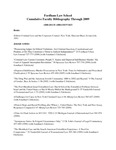 Cumulative Faculty Bibliography Through 2009 by Fordham Law School Library