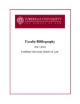 2017-2018 Fordham Law School Faculty Bibliography by Fordham Law School Library