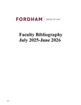 2025-2026 Fordham Law School Faculty Bibliography