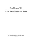 Poughkeepsie '85: A Case Study of Election Law Abuses by New York State Commission on Government Integrity