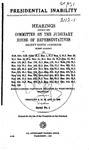 Presidential Inability: Hearings Before the Committee on the Judiciary, House of Representatives, 89th Congress