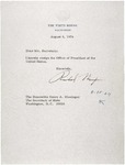 Resignation Letter of President Richard M. Nixon