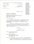 Memorandum to House Speaker Carl Albert