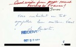 Card from a French Supporter to Geraldine Ferraro by Geraldine Ferraro
