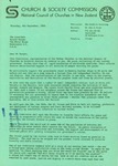 Letter from Joan Cook, Church and Society Commission of the National Council of Churches in New Zealand, to Geraldine Ferraro