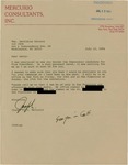 Letter from Joseph C.A. Mercurio, Mercurio Consultants, Inc. to Geraldine Ferraro