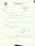 Letter from Judge Phyllis O. Flug, Civil Court of the City of New York, to Geraldine Ferraro