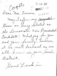 Letter from a New York Supporter to Geraldine Ferraro by Geraldine Ferraro