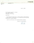 Letter from Richard M. Kovacevich, Group Executive with Citibank, to Geraldine Ferraro