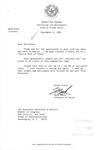 Letter from Governor Mark White (D-TX) to Geraldine Ferraro